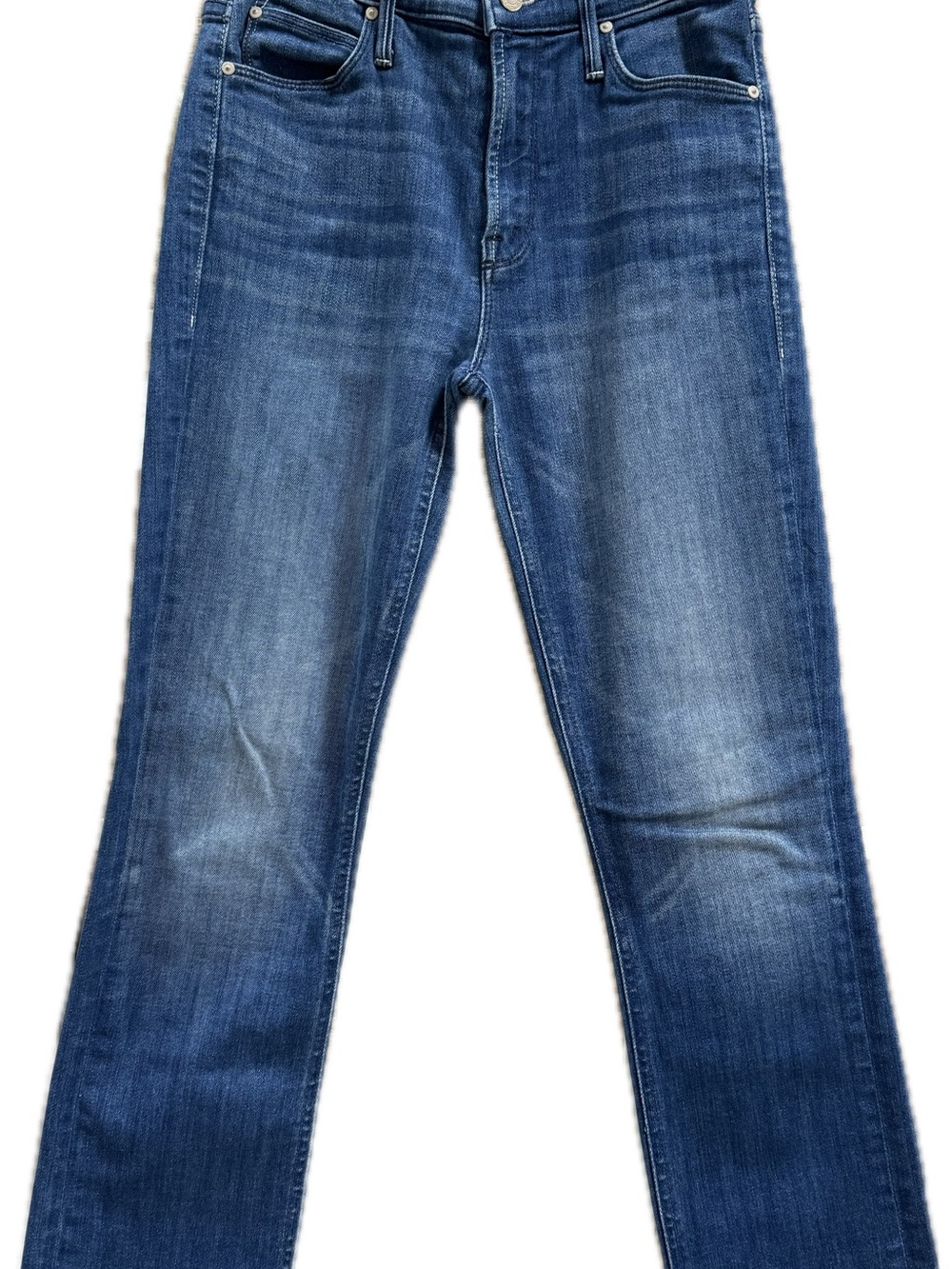 Mother Denim Mid Rise Dazzler Crop Fray